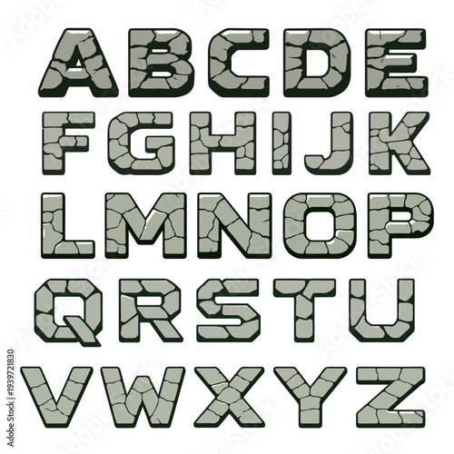 stone font vector
Vector alphabet font on a white background