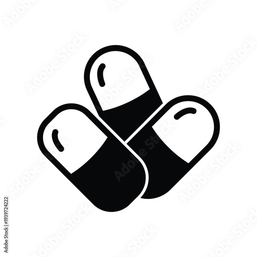 capsules solid icon vector design good for web or mobile app