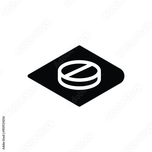 cut of pill strip solid icon vector design good for web or mobile app