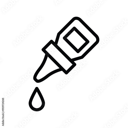 eye drop sign outline icon vector design good for web or mobile app