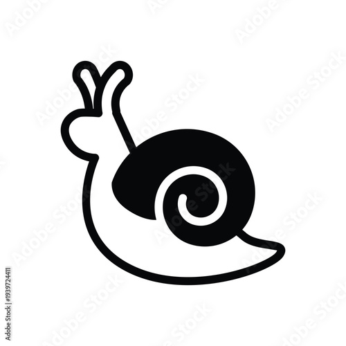snail solid icon vector design good for web or mobile app