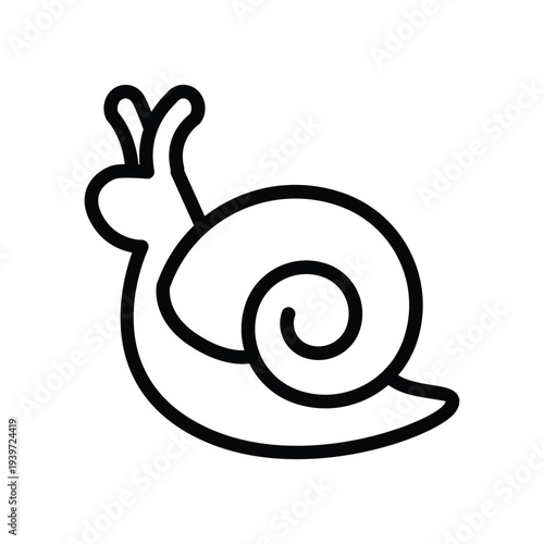 snail outline icon vector design good for web or mobile app