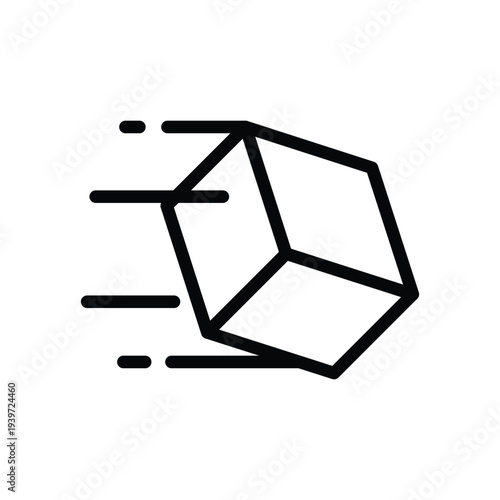 box with motion line outline icon vector design good for web or mobile app