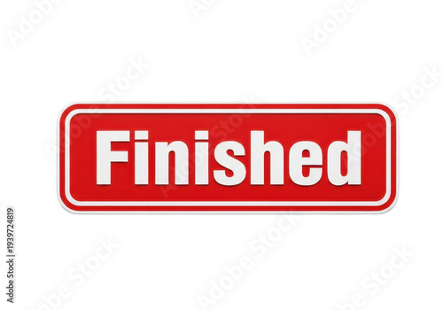 A red finished stamp isolated on transparent background