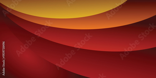 Orange yellow red gradient tone color curve line overlap paper layer vector background with space for artwork design