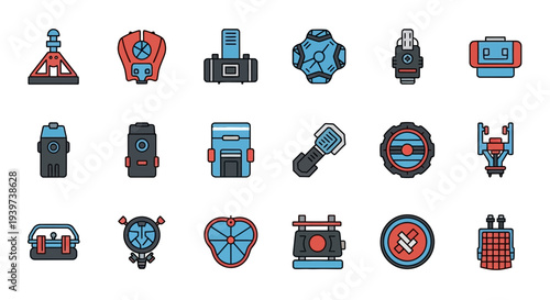 Collection of Various Icons and Symbols.