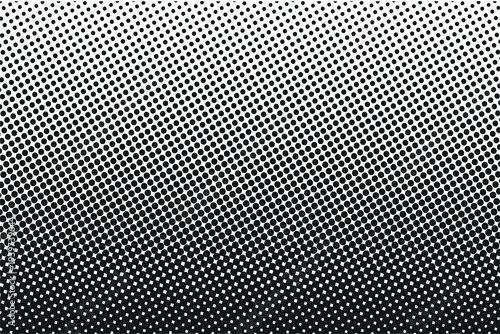 Black and white halftone pattern with a gradual fade from dense dots at the bottom to sparse dots at the top vector design