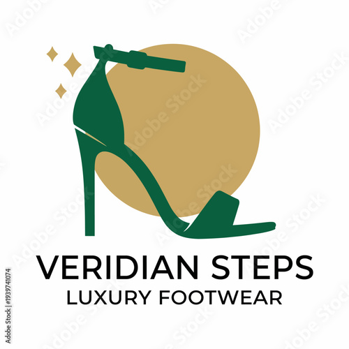 This elegant logo represents a high-heeled shoe, embodying luxury and sophistication, designed with a contemporary style for a footwear brand that exemplifies upscale fashion.