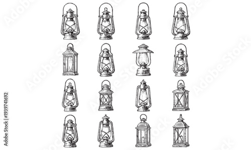 Vintage Religious Statues Virgin Mary Lantern Niche Shrine Engraving Set
