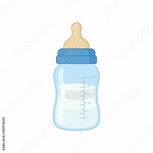 This simplistic baby bottle illustration focuses on nurturing and care, capturing the essence of parenting and child-rearing in a visually engaging manner.