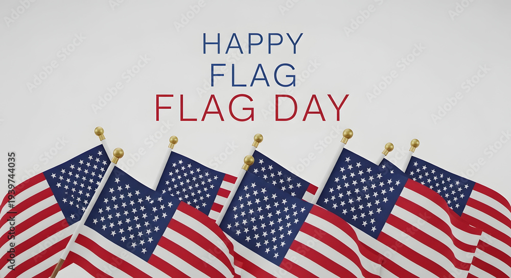Obraz premium Celebrating flag day with american flags and patriotic spirit