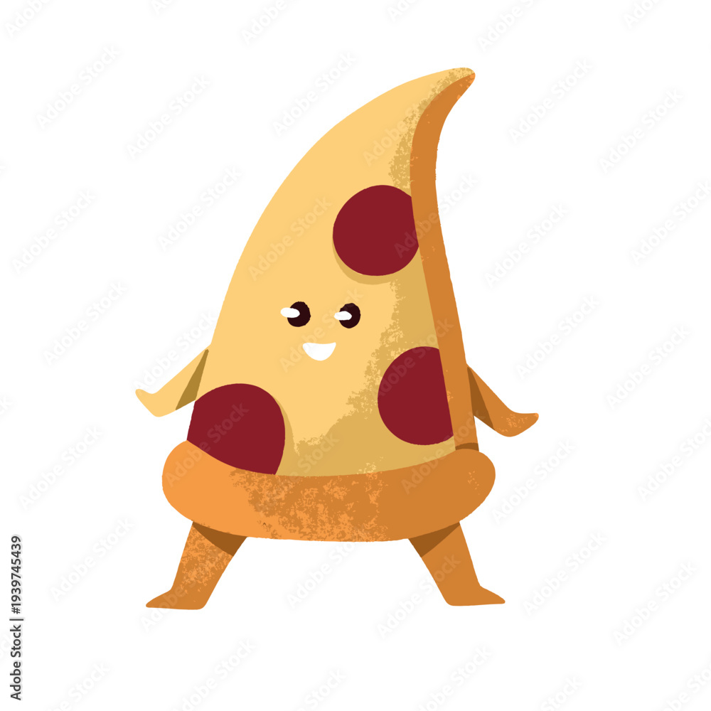 Obraz premium Cute fast food characters illustration set in cartoon style, funny anthropomorphic snacks food. Perfect for kids design, food branding, menus, stickers, packaging, and playful restaurant graphics