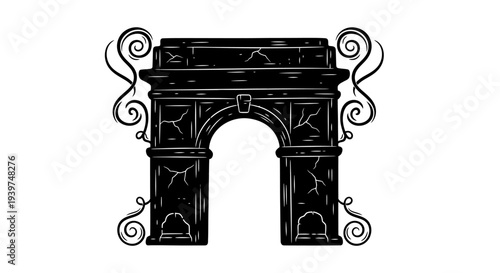 Detailed Illustration of Triumphant Arch Structure.