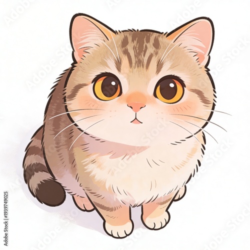 illustration of a cat on white background