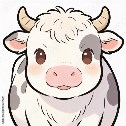 illustration of a cow on white background