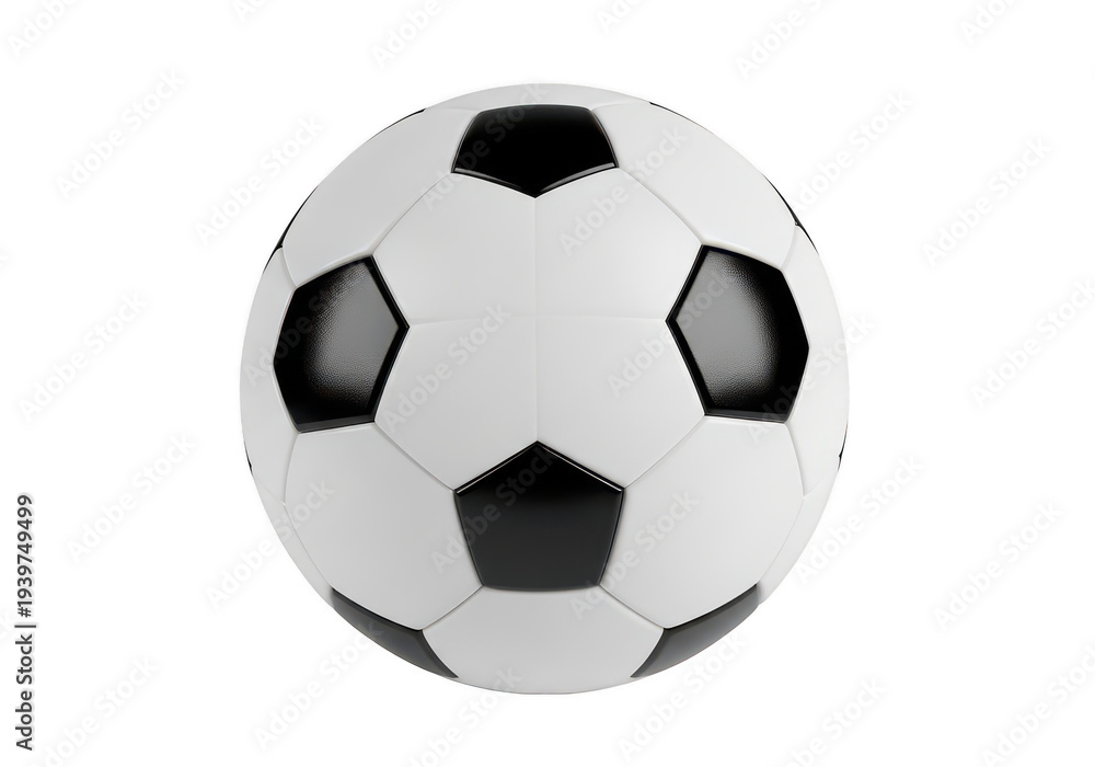 Obraz premium High-quality soccer ball image with detailed texture isolated on transparent background