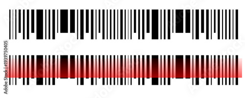 Barcode linear pattern, fake long bar code