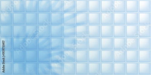 Blue bathroom tile wall background. ceramic kitchen floor, square mosaic 3d pattern