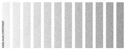Noise grain gradient background, dot pattern spray effect set