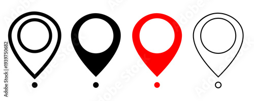 Pin map icon, point marker