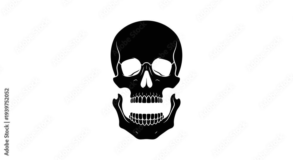 Obraz premium black skull icon