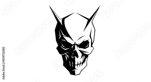 devil skull illustration