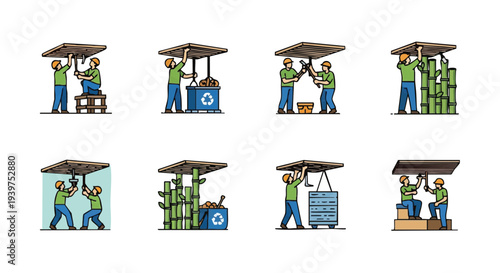 Delivery men unloading goods from truck warehouse logistics.