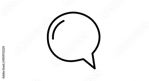 Simple black speech bubble icon.