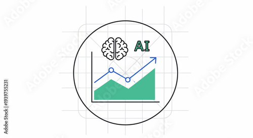 Artificial Intelligence Technology Graph Icon.