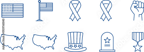 Memorial day tributes and symbols of american patriotism and remembrance