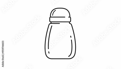 Simple line drawing of saltshaker.