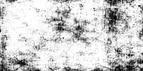 Vintage black ink paint on a rough grunge wall texture creates an aged paper pattern backdrop with an antique dirty border design and an old grungy metal frame effect