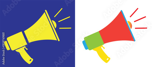 Megaphone announcement icons