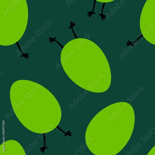 Easter chicken seamless birds and eggs pattern for wrapping paper and fabrics and linens and kids clothes print