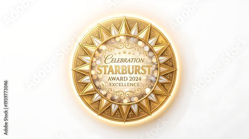 Gold Award Seal with Celebration Details