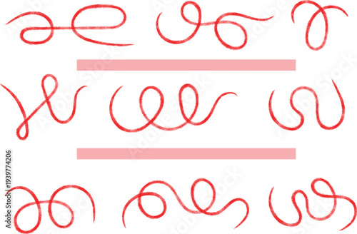 Hand-Drawn Wave Brush Lines. Abstract Vector Strokes for Creative Artwork, Decorative Patterns and Dynamic Poster Designs. Symbolizing Motion, Playfulness, Artistic Expression