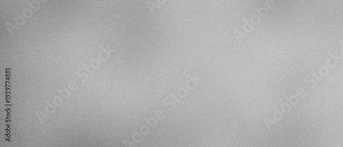 Glowing monochrome gradient shape in grey black white on textured grainy background minimal poster header cover design copy space