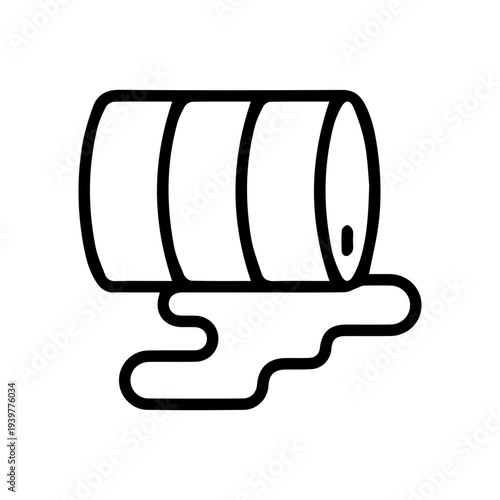 Oil barrel spill icon