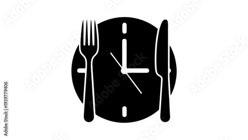 Vector illustration of intermittent fasting icon on a transparent background