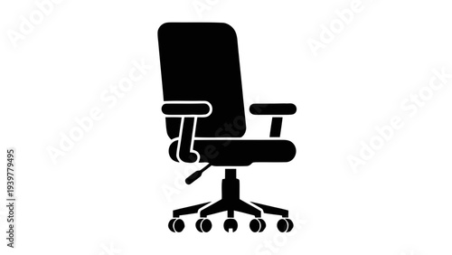 Vector illustration of office chair icon on a transparent background