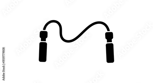 Vector illustration of jump rope icon on a transparent background