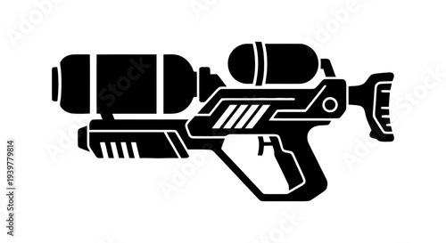 Vector illustration of water gun toy icon on a transparent background