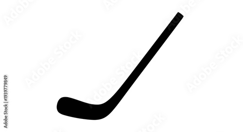 Vector illustration of ice hockey stick silhouette for sports equipment on a transparent background