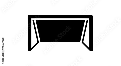 Vector illustration of soccer goal icon on a transparent background