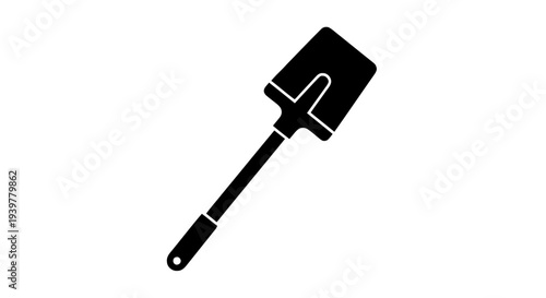 Vector illustration of shovel icon on a transparent background