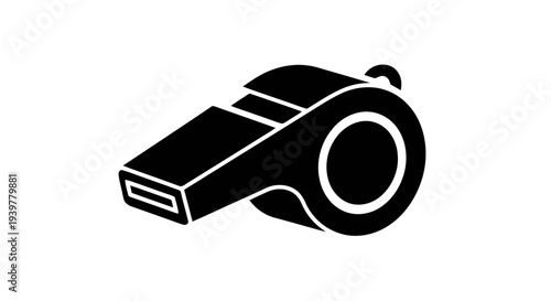 Vector illustration of whistle icon on a transparent background