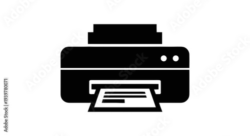 Vector illustration of printer icon on a transparent background