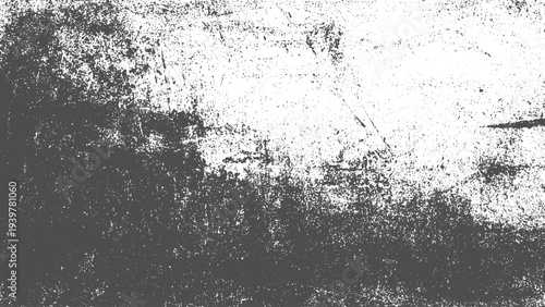 Vector texture overlay with monochrome abstract splattered grunge background Abstract black and white splatter texture overlay