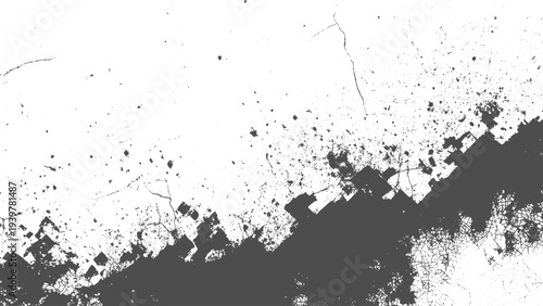 Fine grain grunge noise with scattered dust particles abstract vector texture isolated on clean white background
