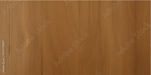 A seamless brown wood texture vector illustration featuring a natural oak grain pattern on a polished hardwood timber plank surface for elegant tabletop or floor background designs